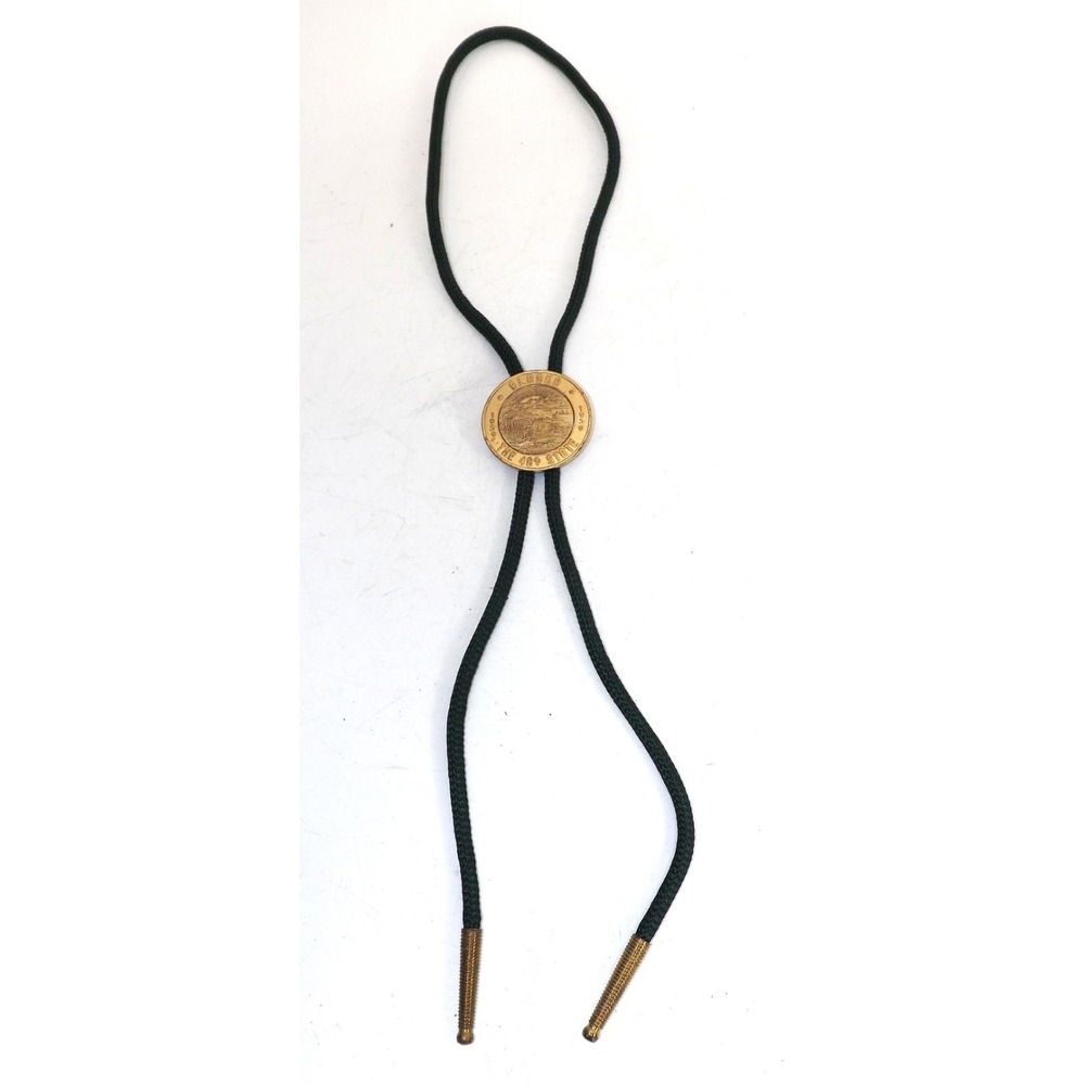 1959 Fairbanks, Alaska AK The 49th State $1 In Trade Coin Bolo Tie